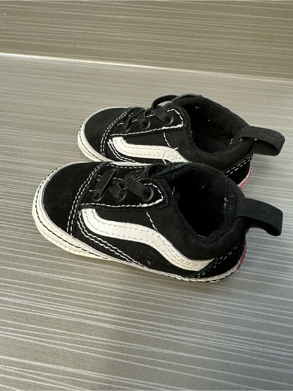 Vans Black and White Baby Skate Shoes